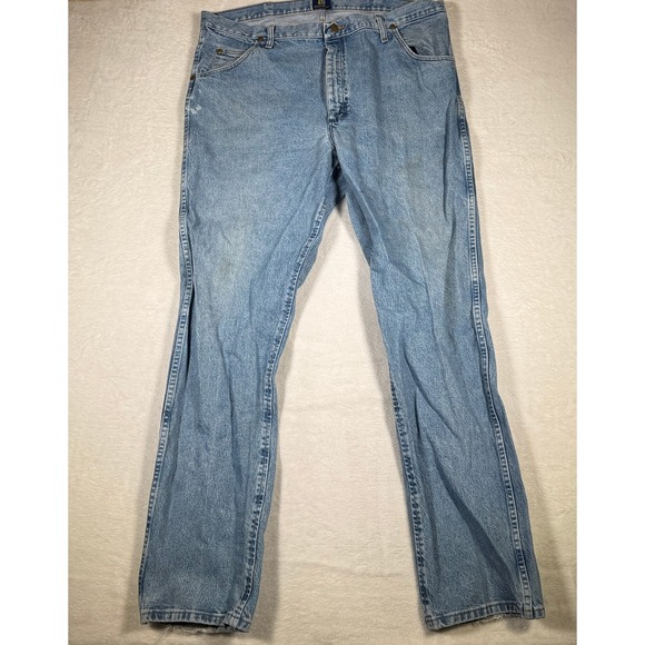 Wrangler Other - Wrangler Regular Fit‎ Light Wash Denim Jeans Mens 40 x 34 Casual Workwear
